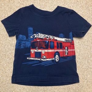 EUC Carter’s Baby Boys 24 Months Firetruck Short Sleeve Tee.